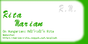 rita marian business card